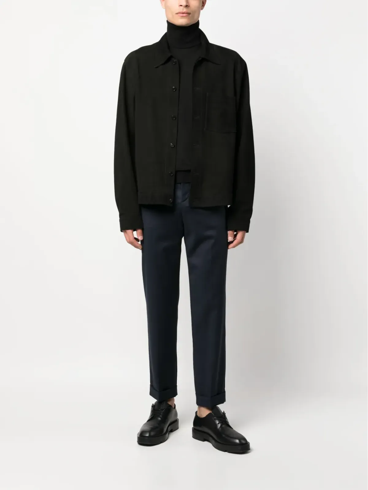 Balmain クロップドストレートパンツ - ブルー - 画像2