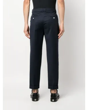 Balmain クロップドストレートパンツ - ブルー - サムネイル4
