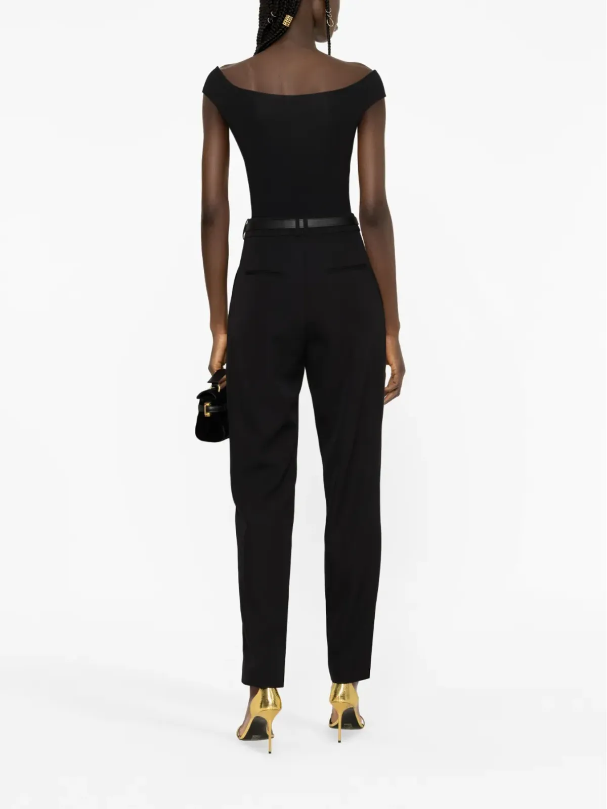 Balmain スプリットヘム バージンウール テーパードパンツ - 画像4