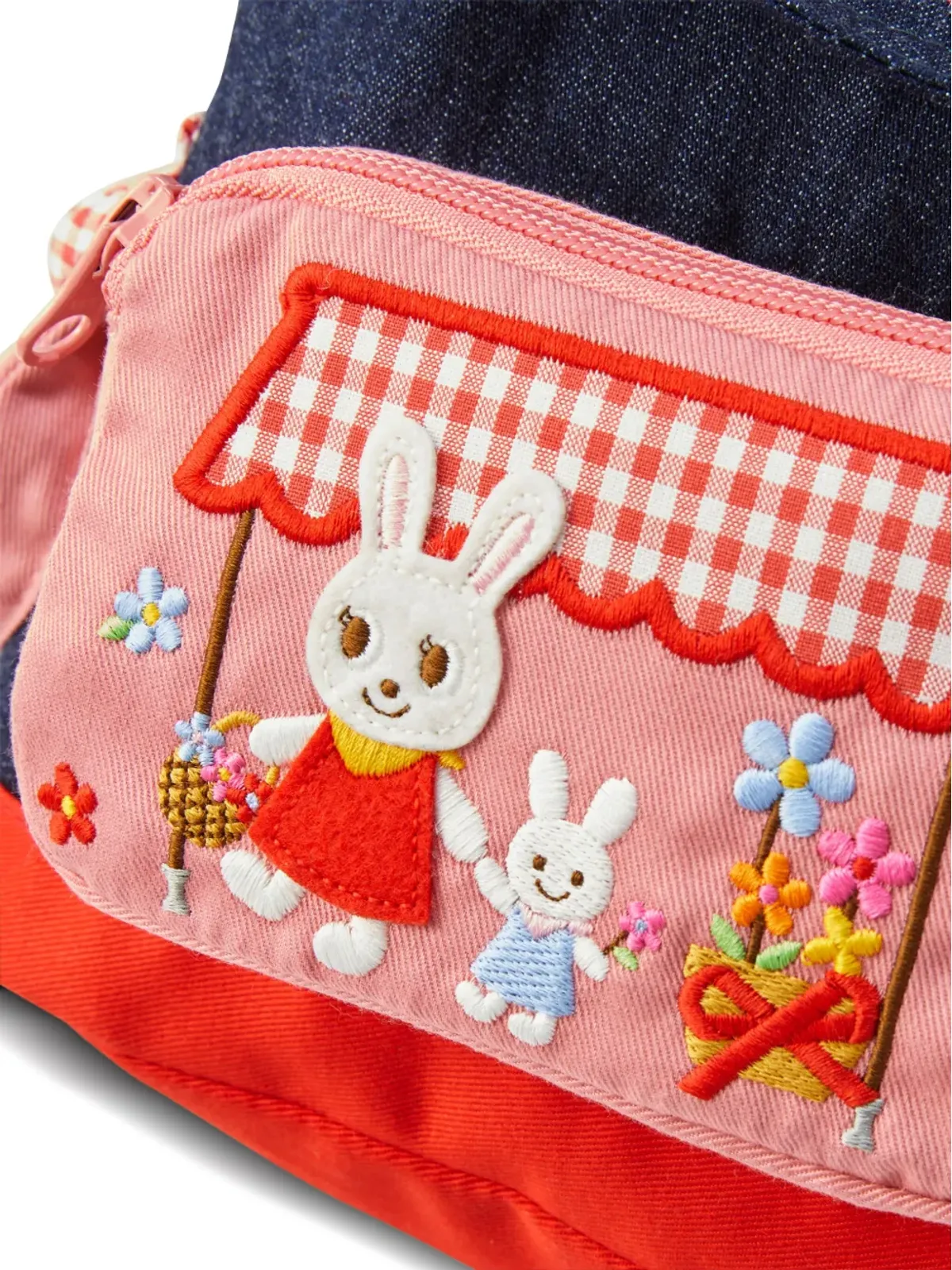Miki House バニー刺繍デニムバックパック - 画像4