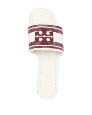 Tory Burch ロゴ刺繍オープントゥフラットスライド - サムネイル4