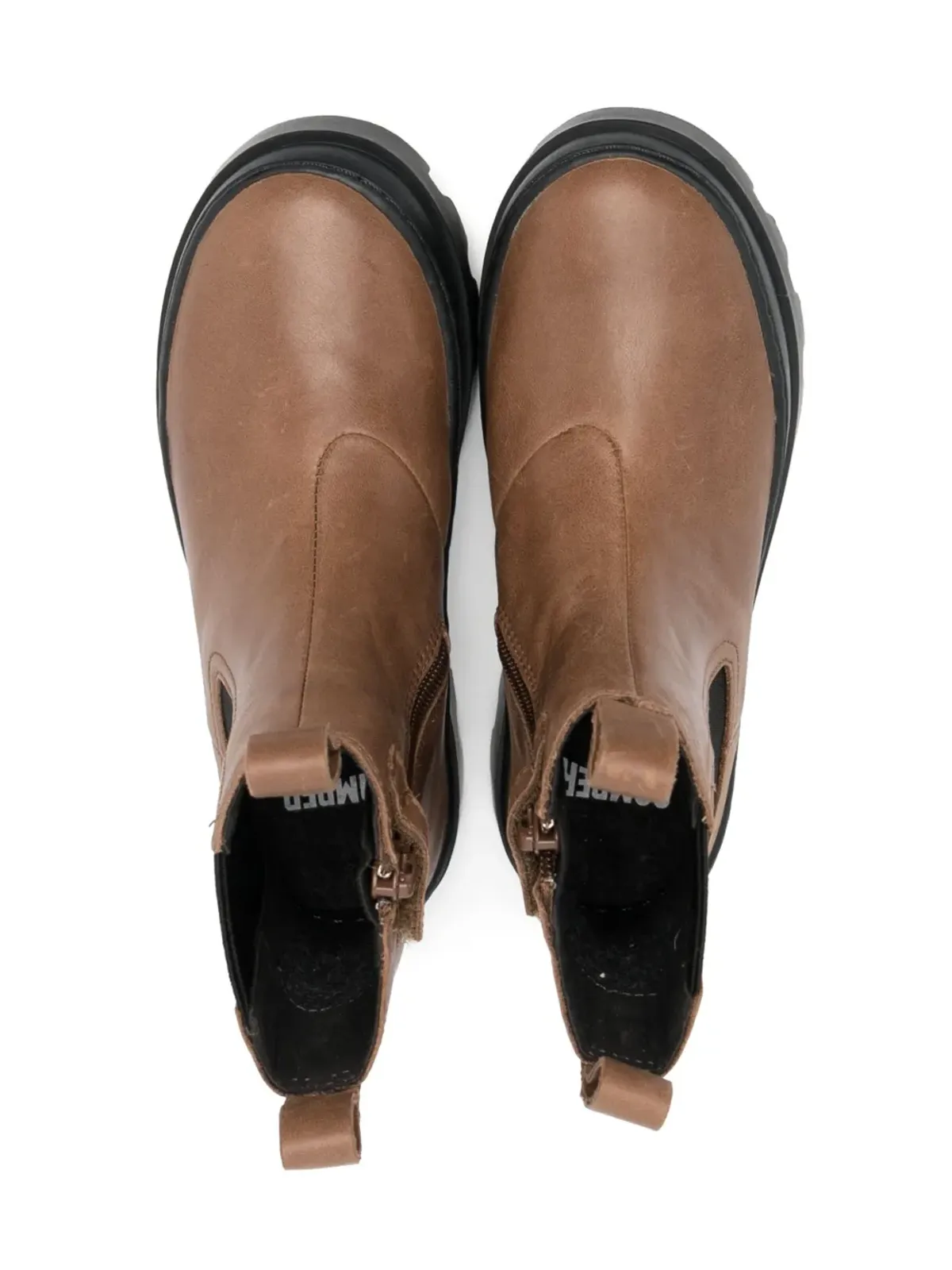 Camper Kids Brutus leather boots - Brown - 画像3