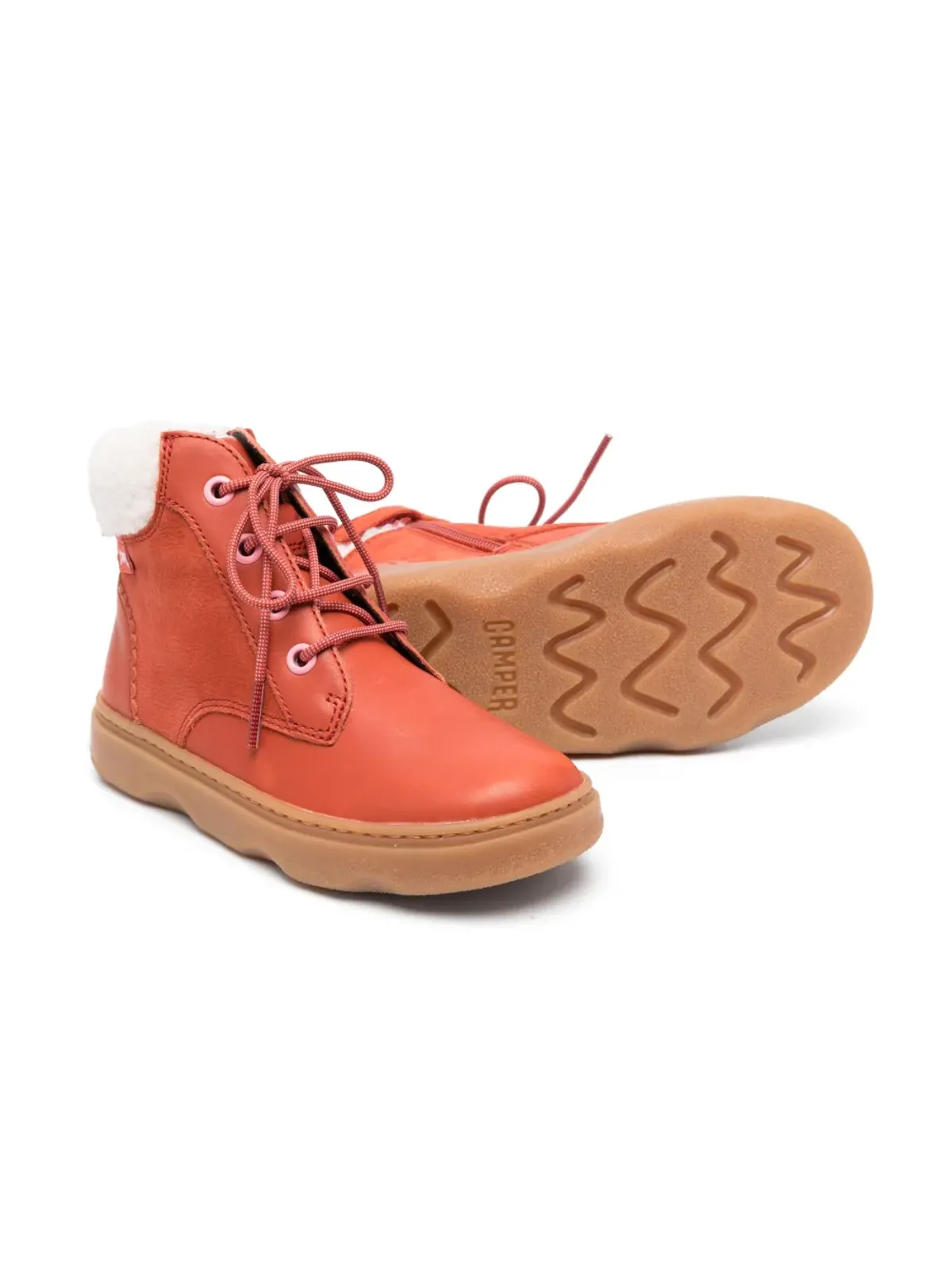 Camper Kids レースアップレザーブーツ - 画像2