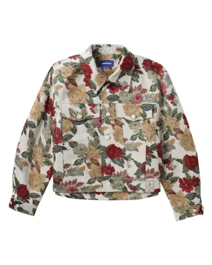 Ader Error embroidered-floral shirt jacket - Neutrals - サムネイル1
