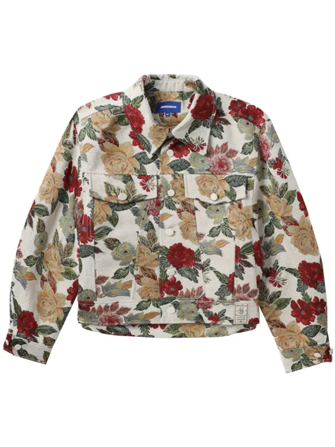 ADER error Ader Error embroidered-floral shirt jacket - Neutralsの商品画像