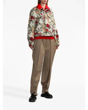 Ader Error embroidered-floral shirt jacket - Neutrals - サムネイル2