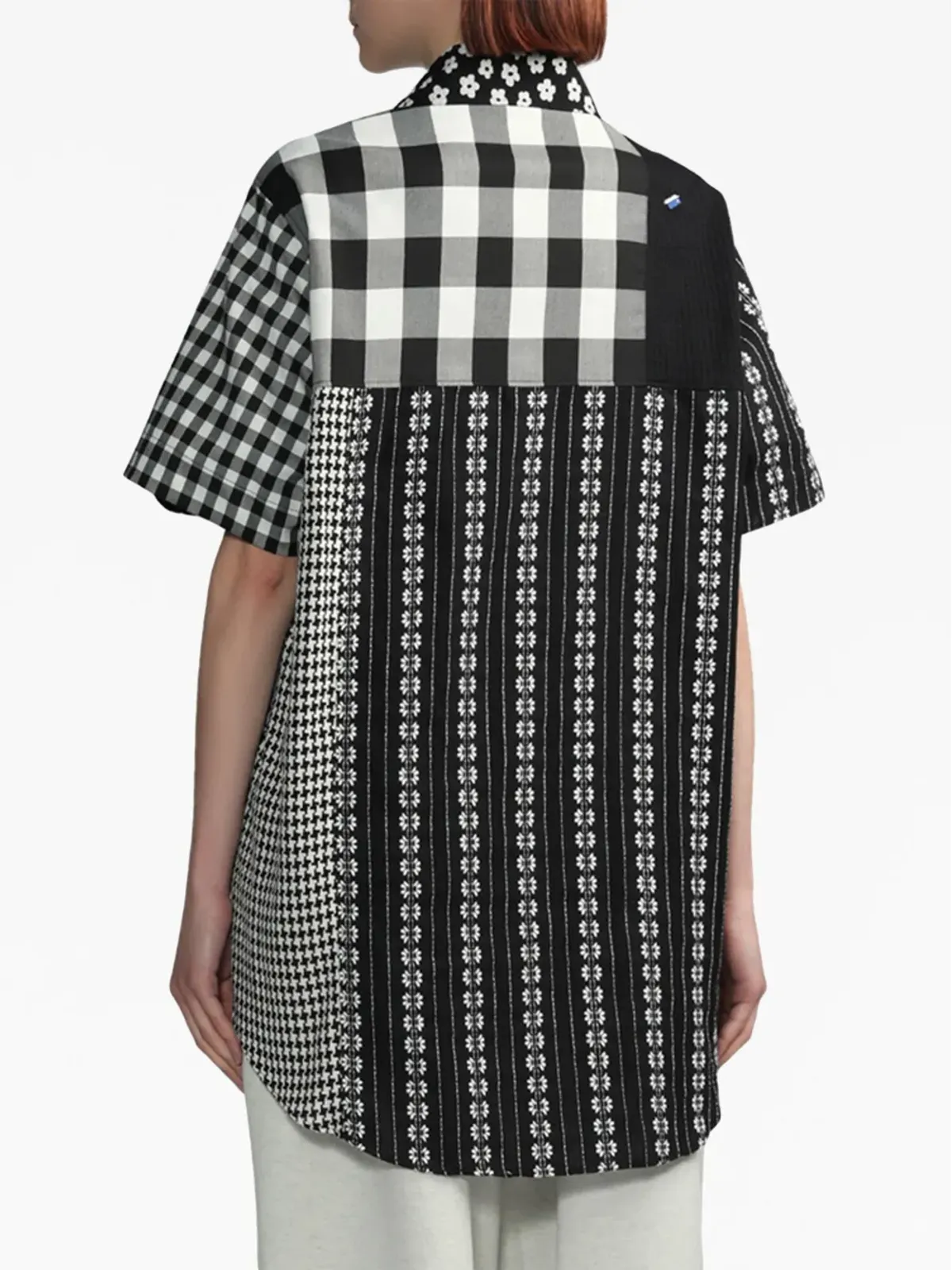 Ader Error Amb patchwork short-sleeve shirt - Black - 画像4