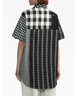 Ader Error Amb patchwork short-sleeve shirt - Black - サムネイル4