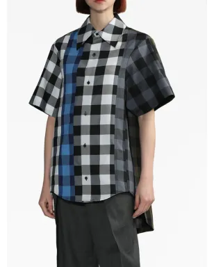 Ader Error グラデーションチェックの半袖シャツ - サムネイル3