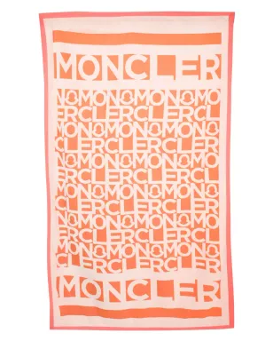 Moncler ロゴプリント コットン ビーチタオル オレンジ - サムネイル3
