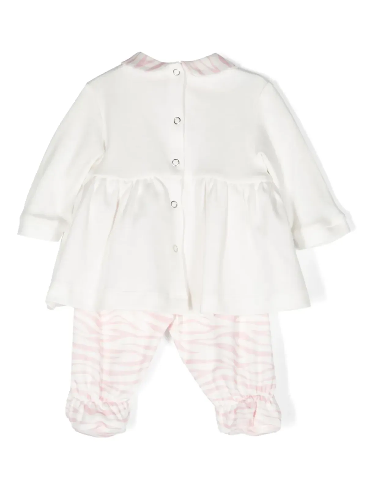Chiara Ferragni Kids ゼブラ柄コットンパジャマセット - White - 画像2