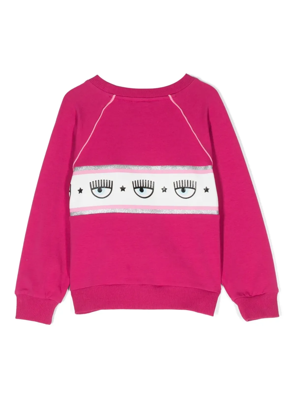Chiara Ferragni Kids Eyelikeロゴテープ スウェットシャツ ピンク - 画像2
