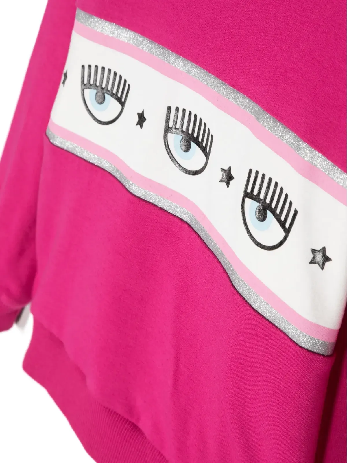 Chiara Ferragni Kids Eyelikeロゴテープ スウェットシャツ ピンク - 画像3