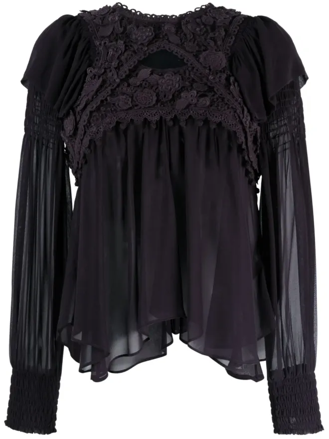 Isabel Marant ISABEL MARANT Rokia レースディテール ブラウスの商品画像
