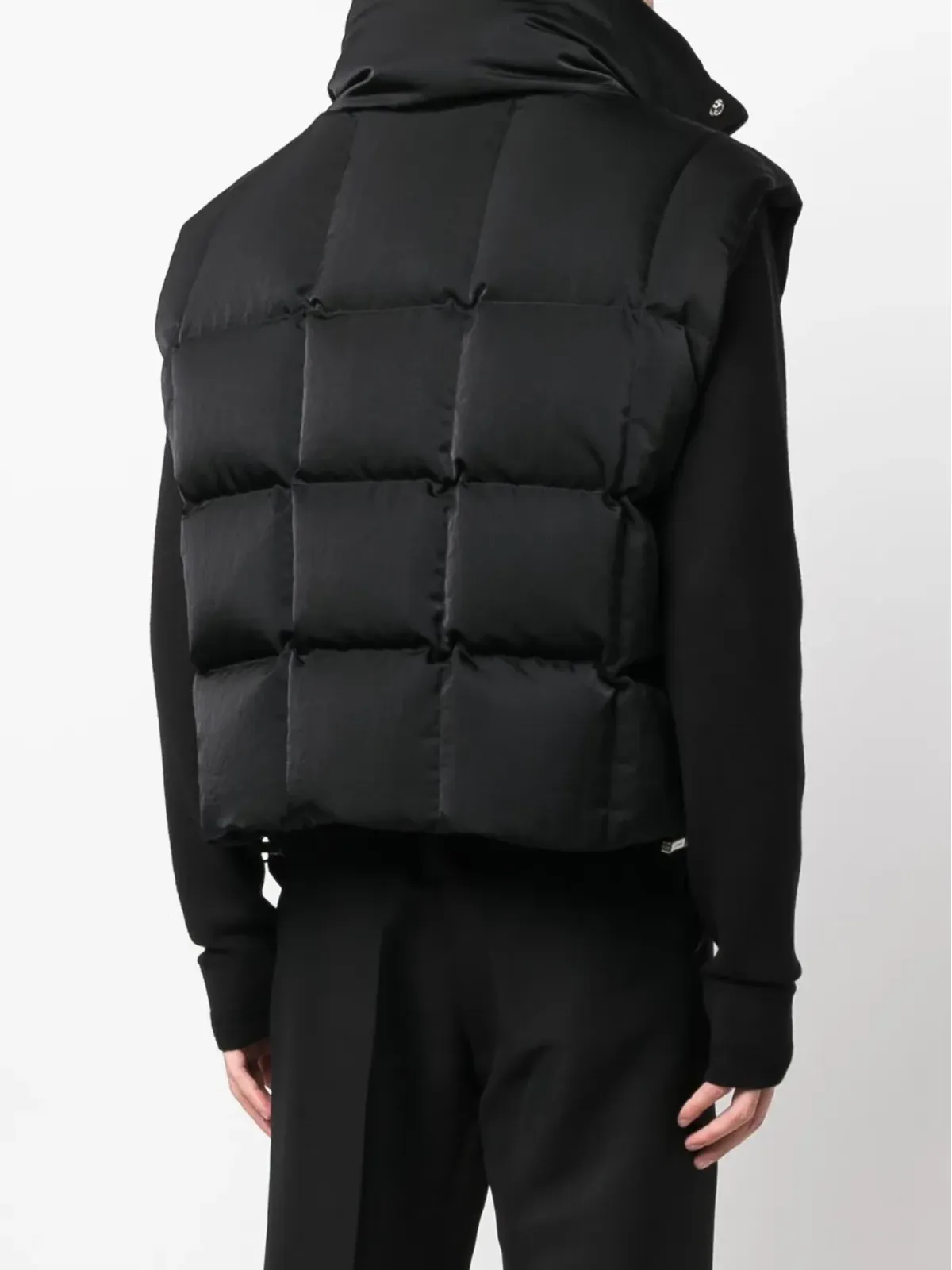 Givenchy ファネルネック付きパディッドジレ ブラック - 画像4