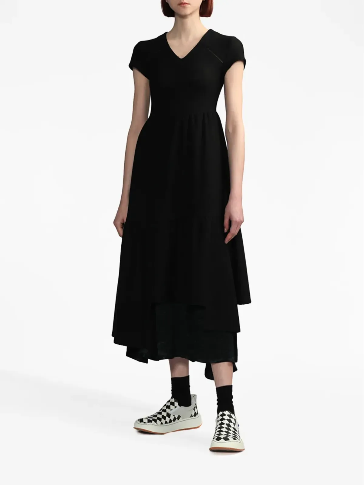 Ader Error オルメン半袖ニットドレス - Black - 画像3
