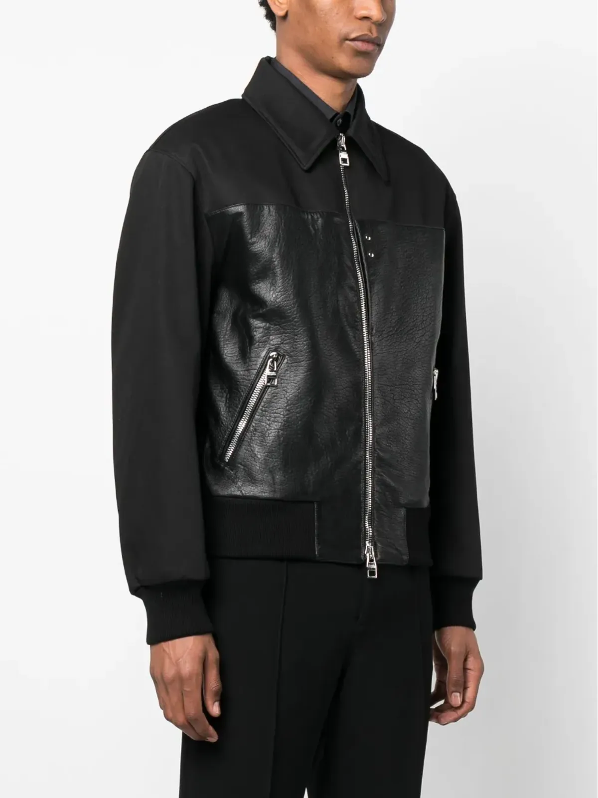 Alexander McQueen パネルドジップボンバージャケット - 画像3