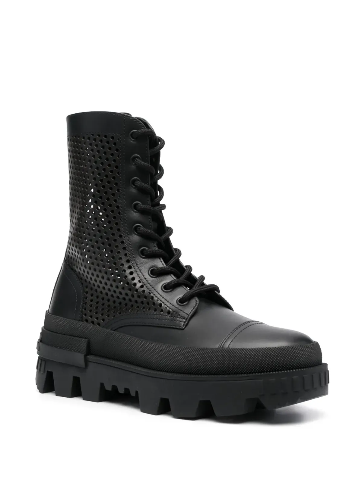 Moncler カリーヌ パンチング アンクルブーツ ブラック - 画像2