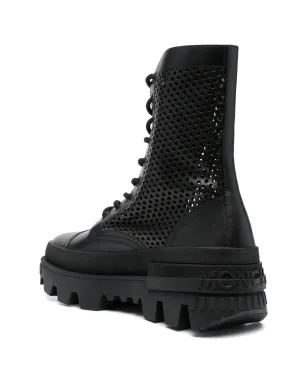 Moncler カリーヌ パンチング アンクルブーツ ブラック - サムネイル3