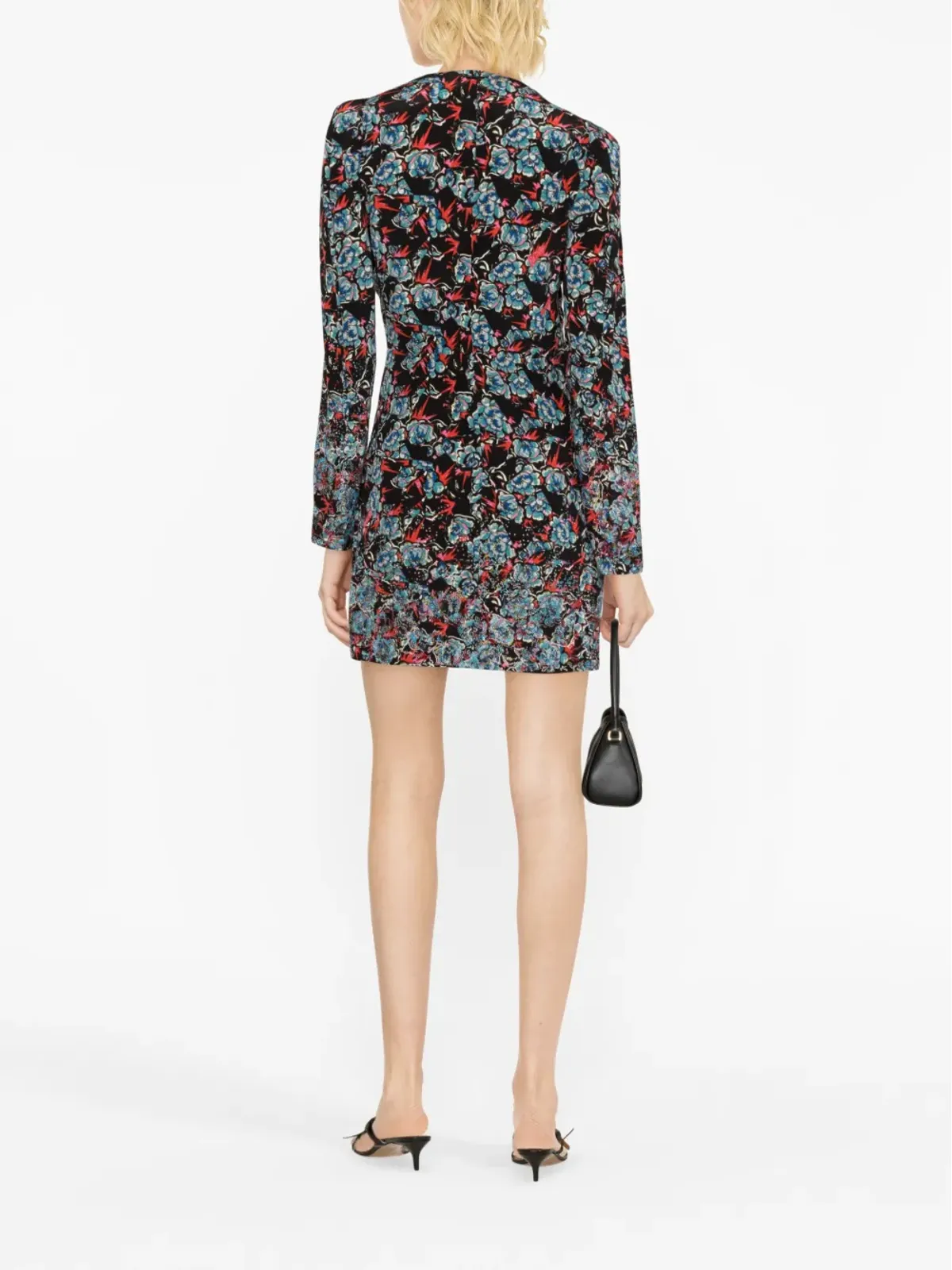 Zadig&Voltaire Radar 花柄プリント付きシルクミニドレス - ブラック - 画像4