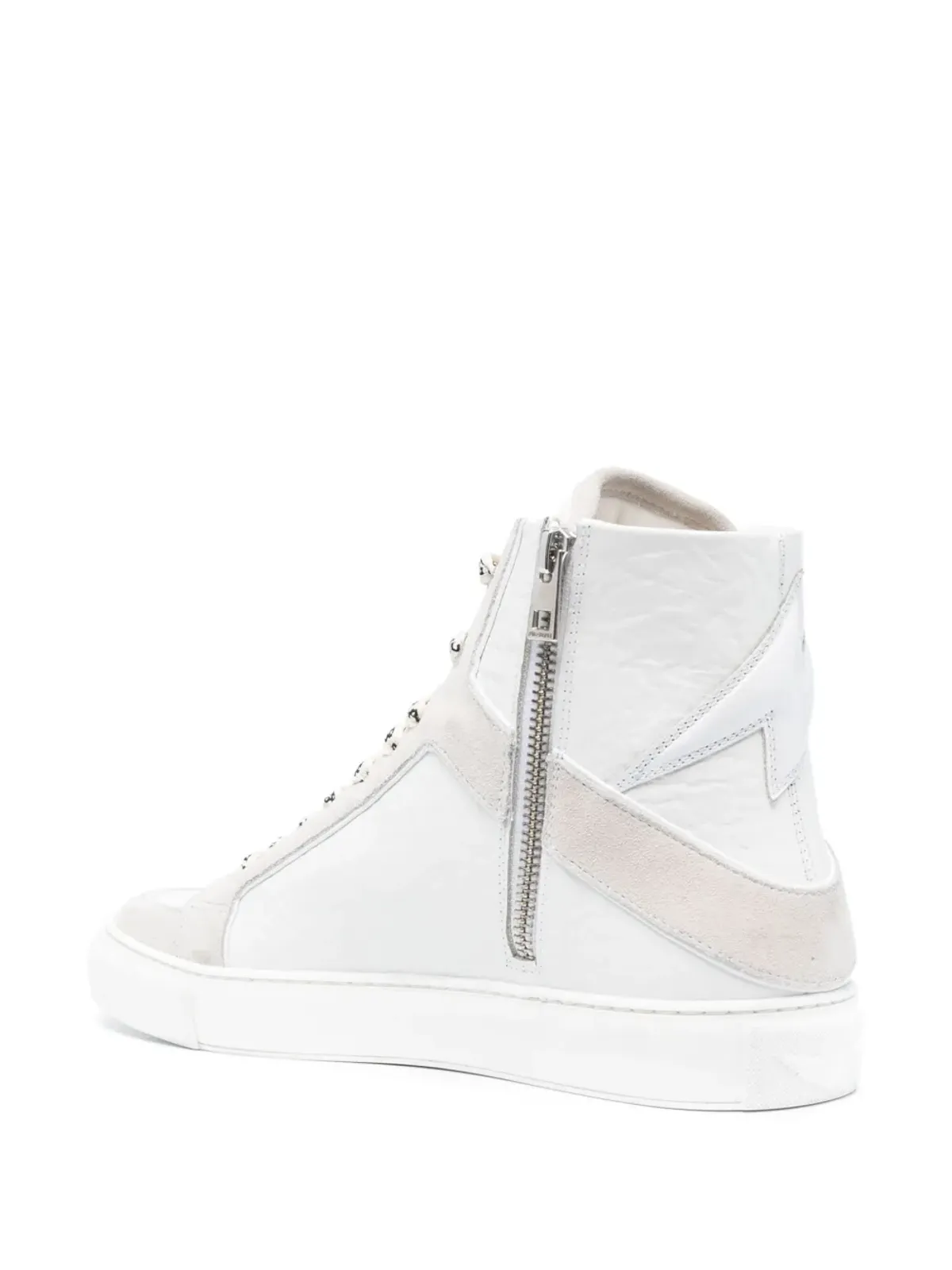 Zadig&Voltaire ハイフラッシュ パネルドレザー スニーカー（ホワイト） - 画像3