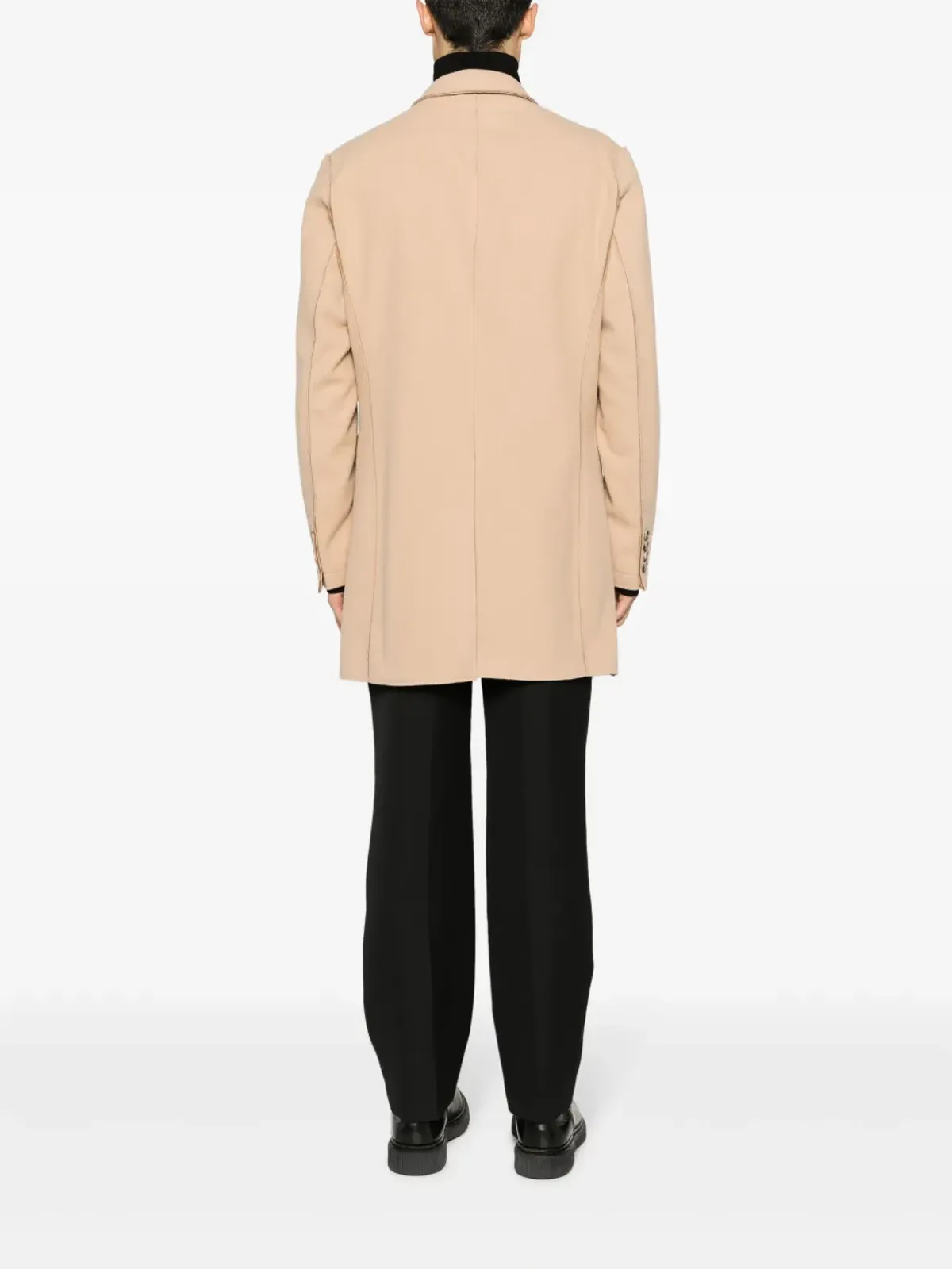 Karl Lagerfeld 露出縫いミディ丈シングルブレストコート - 画像4