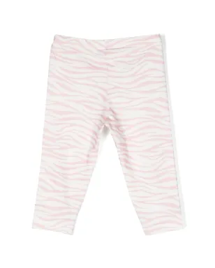Chiara Ferragni Kids Eyelikeモチーフゼブラ柄レギンス - ピンク - サムネイル2