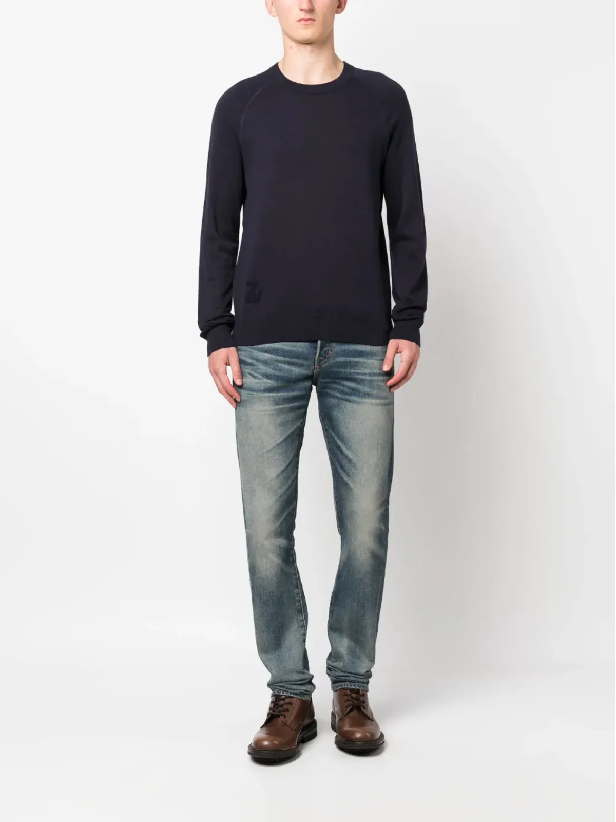 Zadig&Voltaire Thomaso ロゴ入りインターシャ ニットセーター - 画像2