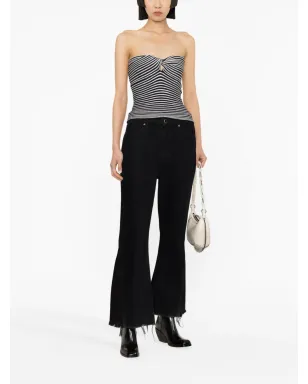 Zadig&Voltaire Twista striped crochet-knit wool top - White - サムネイル2