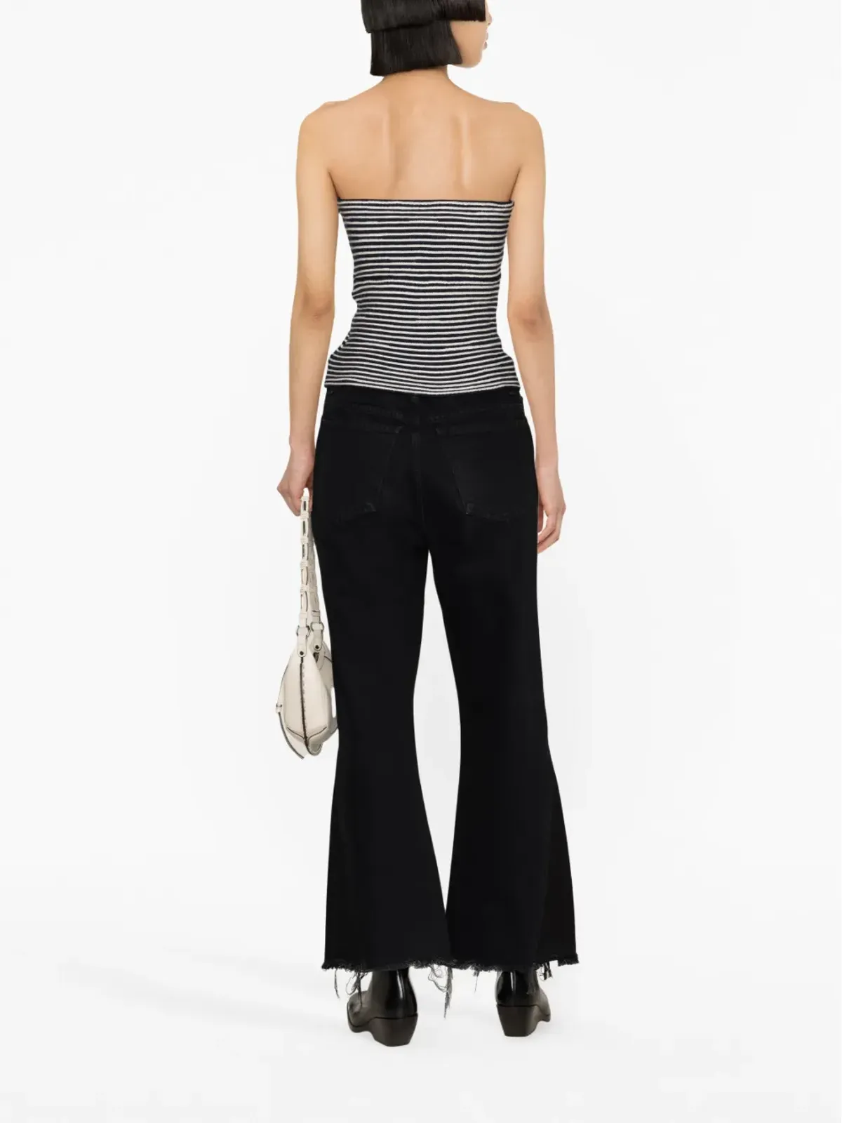 Zadig&Voltaire Twista striped crochet-knit wool top - White - 画像4