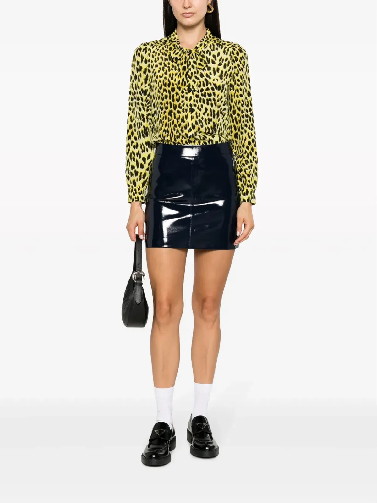 Zadig&Voltaire Taos レオパード柄シルクシャツ（イエロー） - 画像2