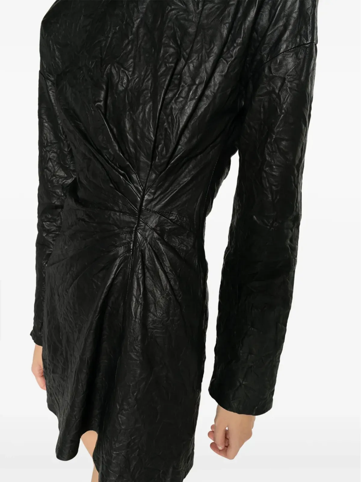Zadig&Voltaire リクシナ ギャザード レザー ミニドレス - 画像5