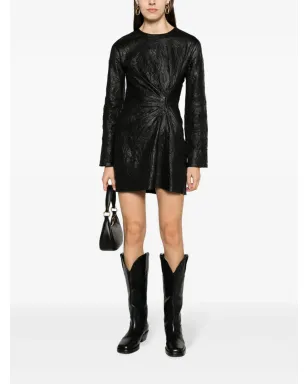 Zadig&Voltaire リクシナ ギャザード レザー ミニドレス - サムネイル2