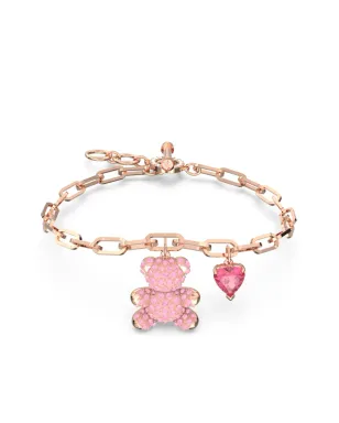 Swarovski テディ ベアモチーフ クリスタル装飾 ブレスレット ピンク - サムネイル1