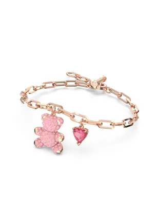Swarovski テディ ベアモチーフ クリスタル装飾 ブレスレット ピンク - サムネイル2