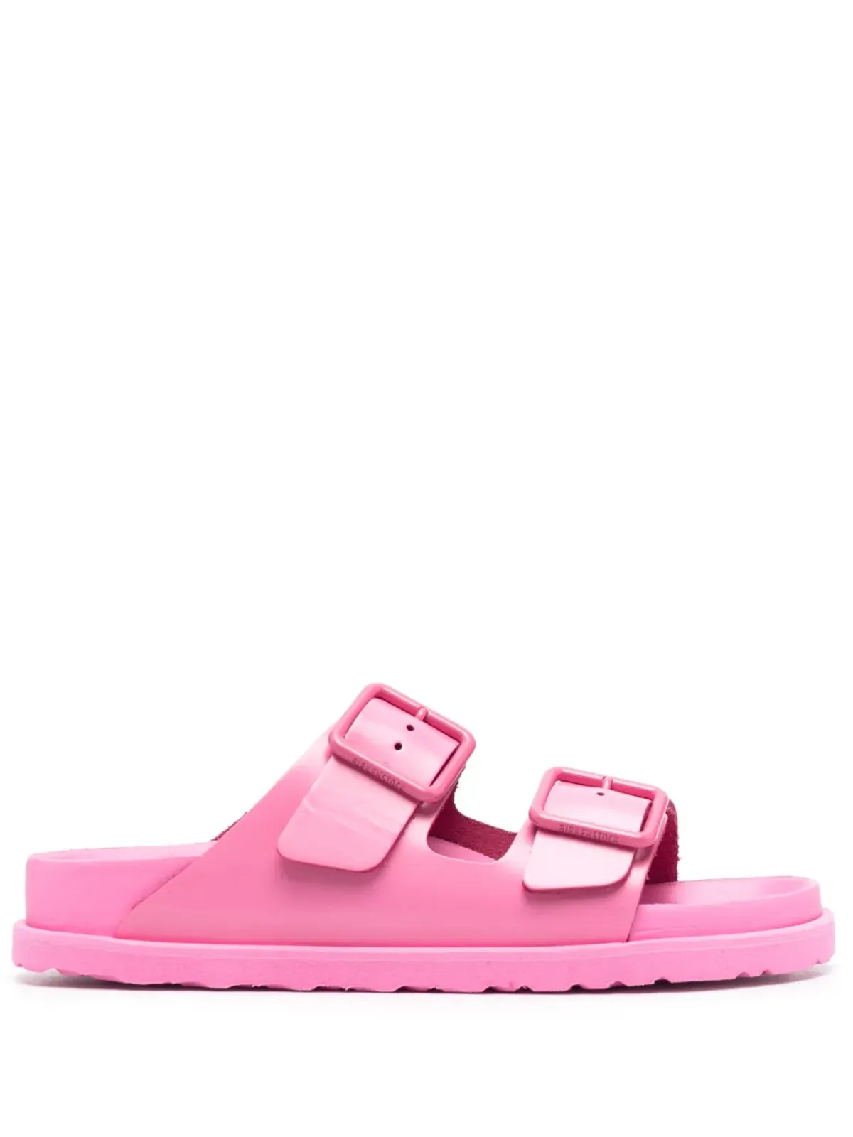 Birkenstock ロゴエンボス オープントゥスライド - 画像1