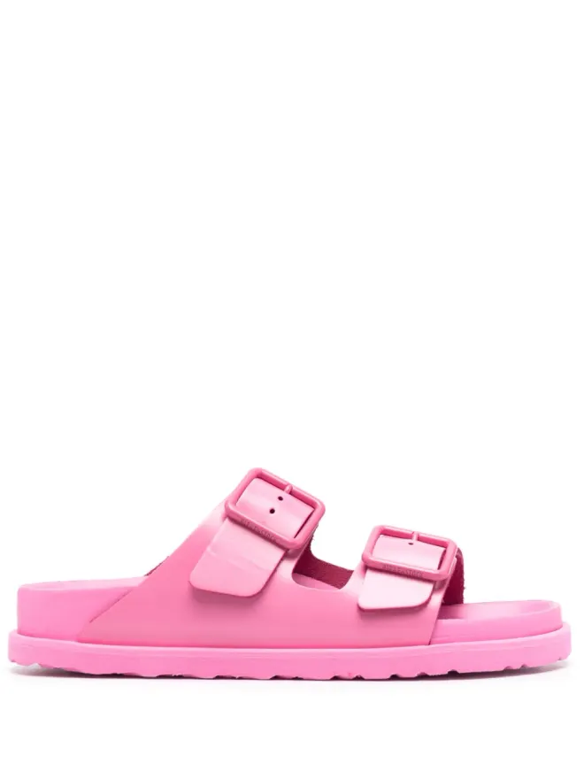 Birkenstock Birkenstock ロゴエンボス オープントゥスライドの商品画像