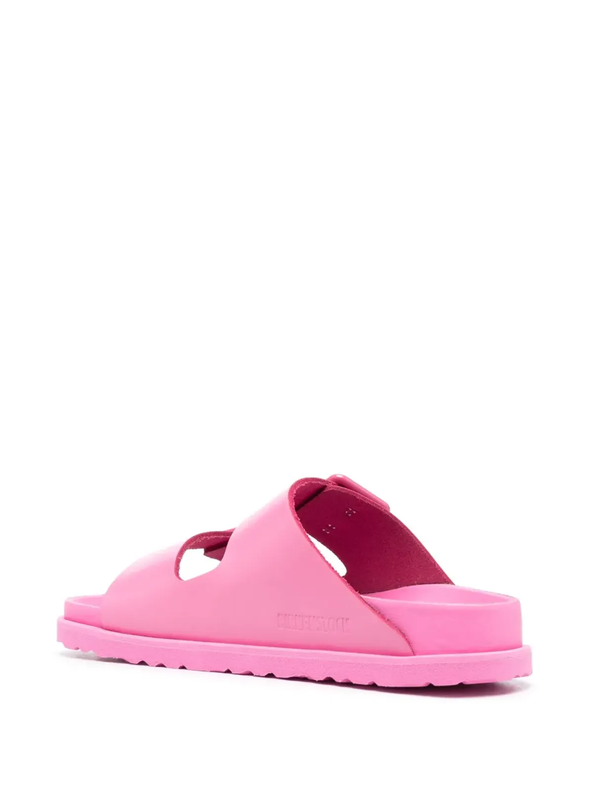 Birkenstock ロゴエンボス オープントゥスライド - 画像3