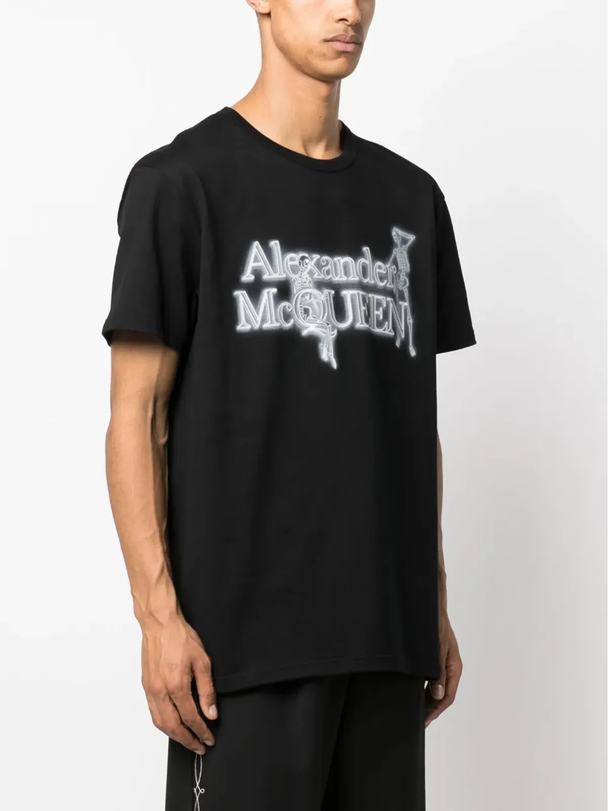 Alexander McQueen ロゴプリント コットン Tシャツ - 画像3