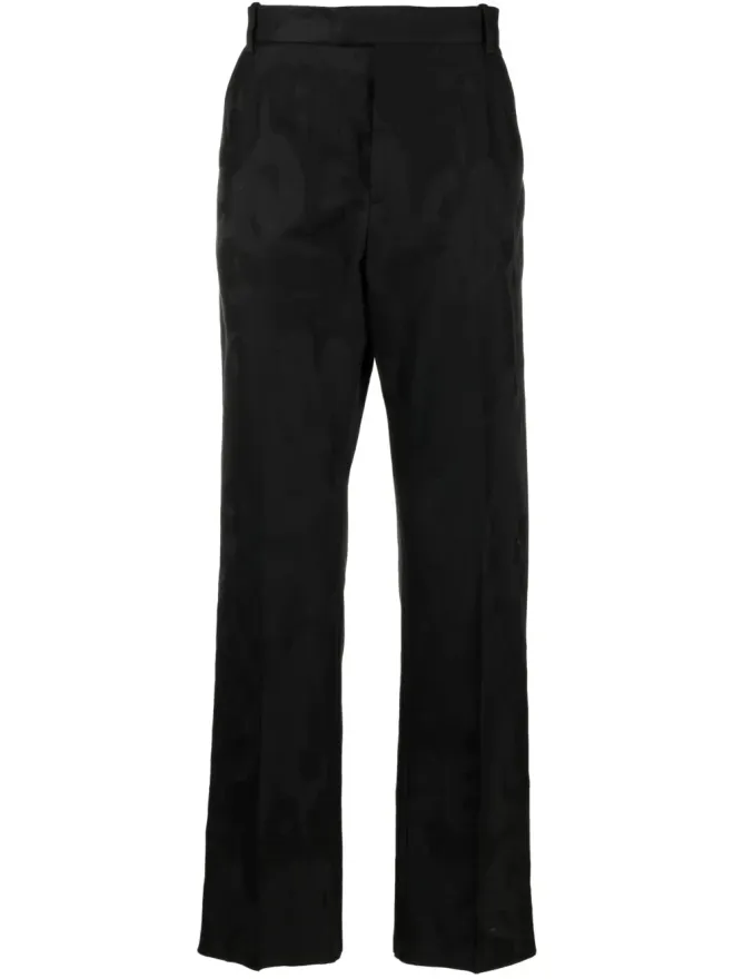 Alexander McQueen Alexander McQueen ジャカード テーラードパンツ - ブラックの商品画像