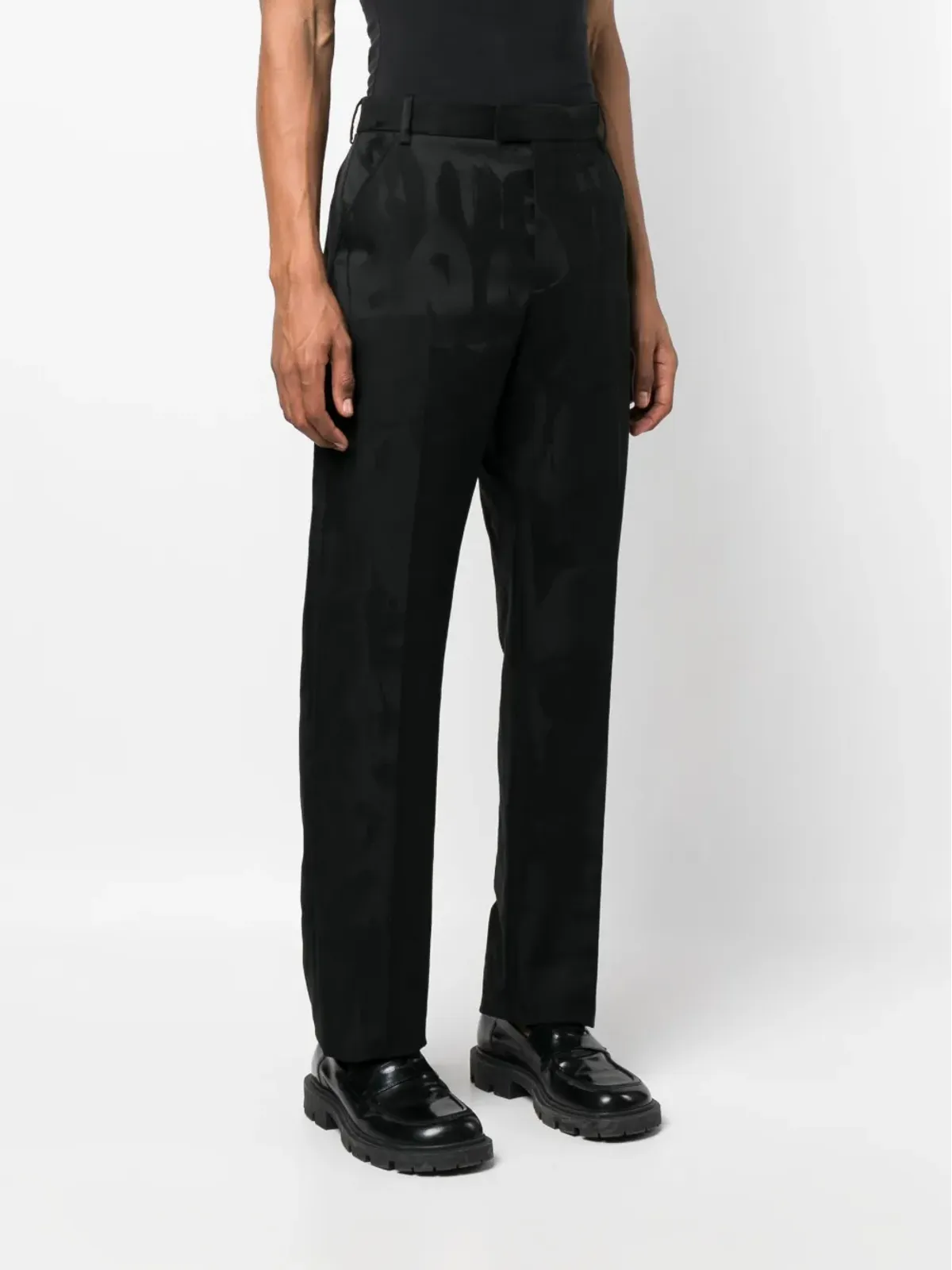 Alexander McQueen ジャカード テーラードパンツ - ブラック - 画像3