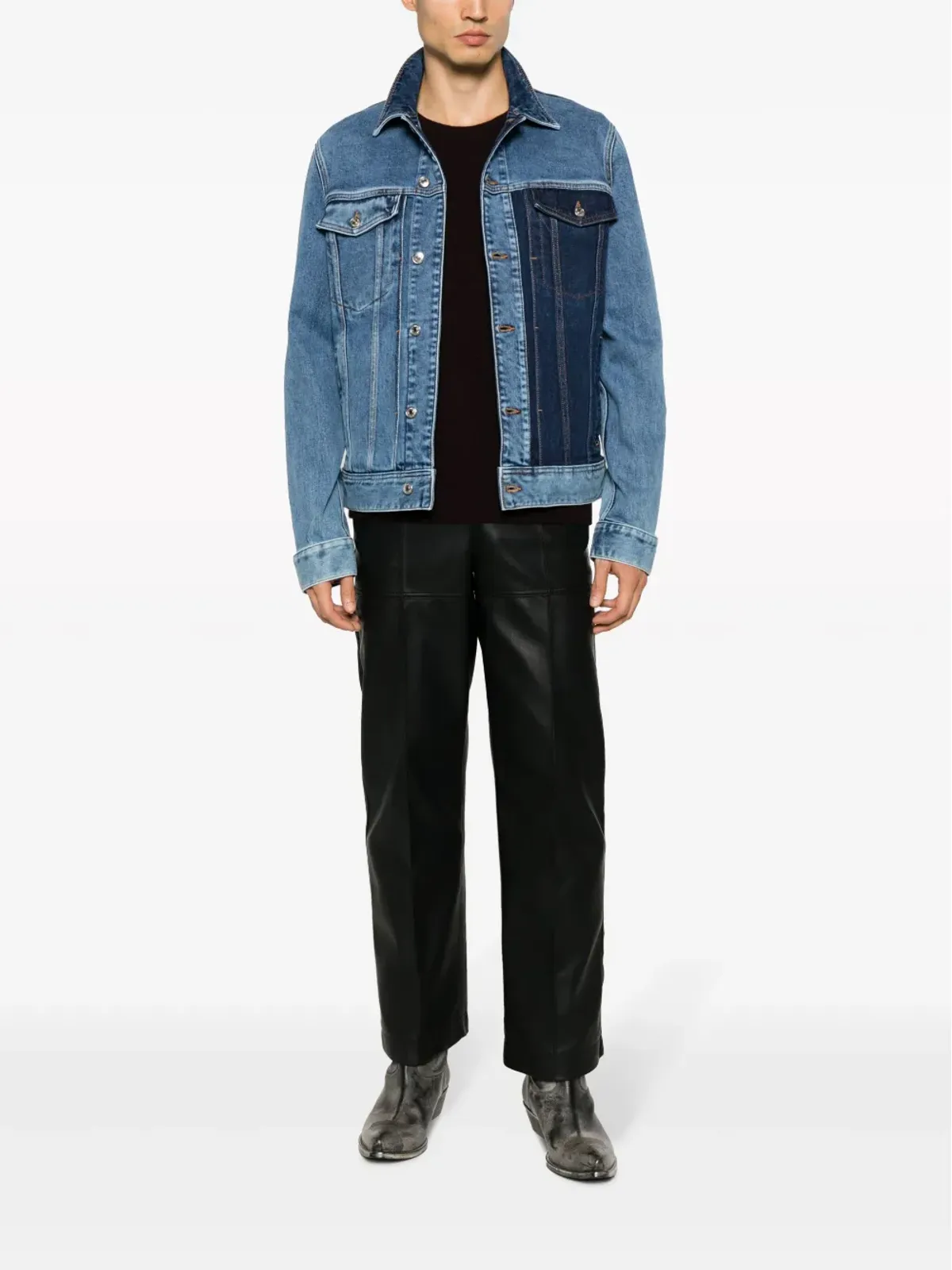 Zadig&Voltaire カラー・ブロック ストレッチコットンデニムジャケット - 画像2