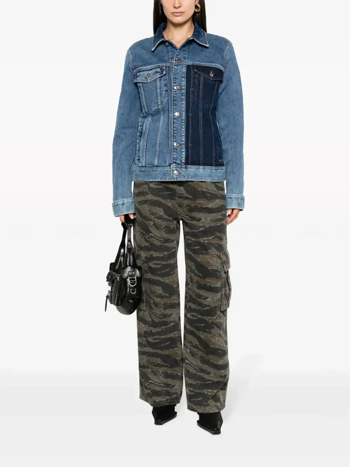 Zadig&Voltaire カラー・ブロック ストレッチコットンデニムジャケット - 画像3