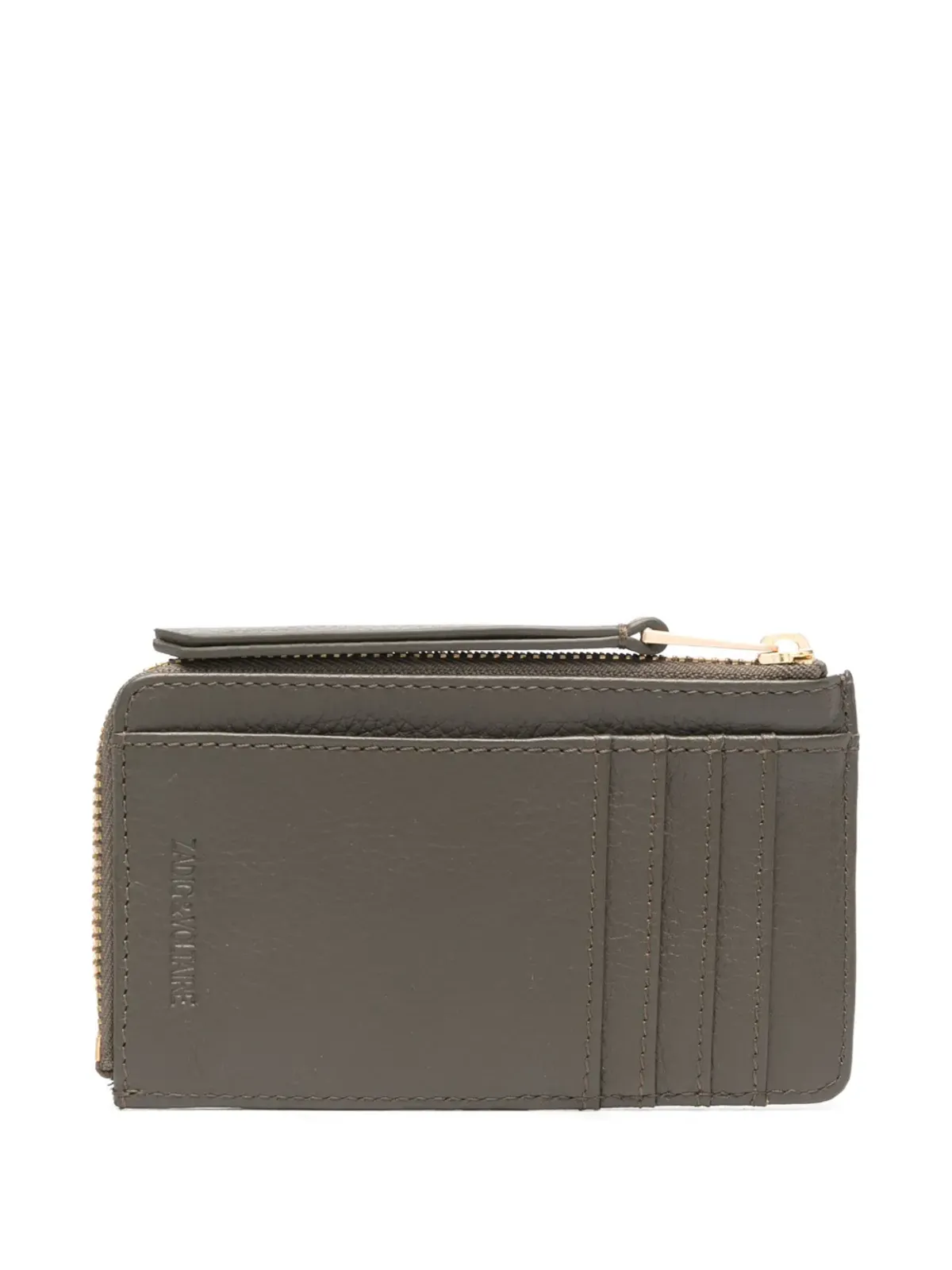 Zadig&Voltaire ZVカード ロゴプレート レザー カードホルダー - グリーン - 画像2