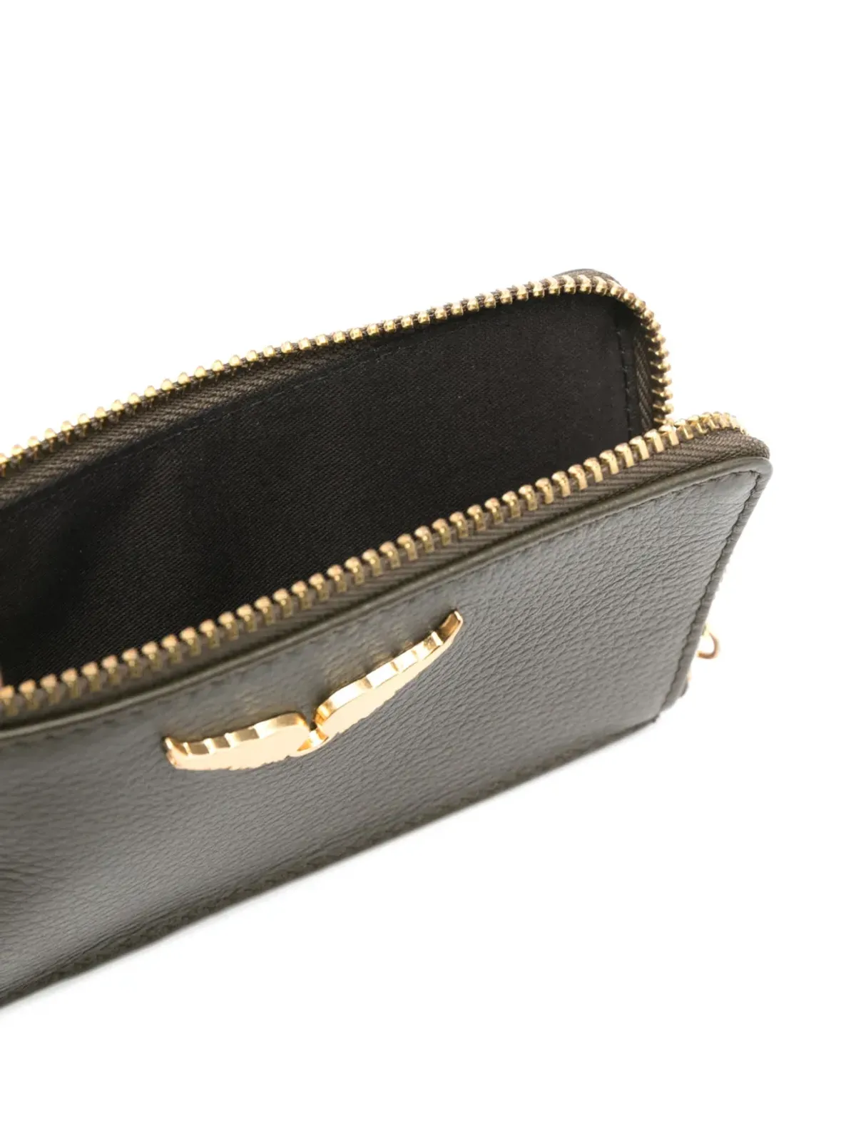 Zadig&Voltaire ZVカード ロゴプレート レザー カードホルダー - グリーン - 画像3