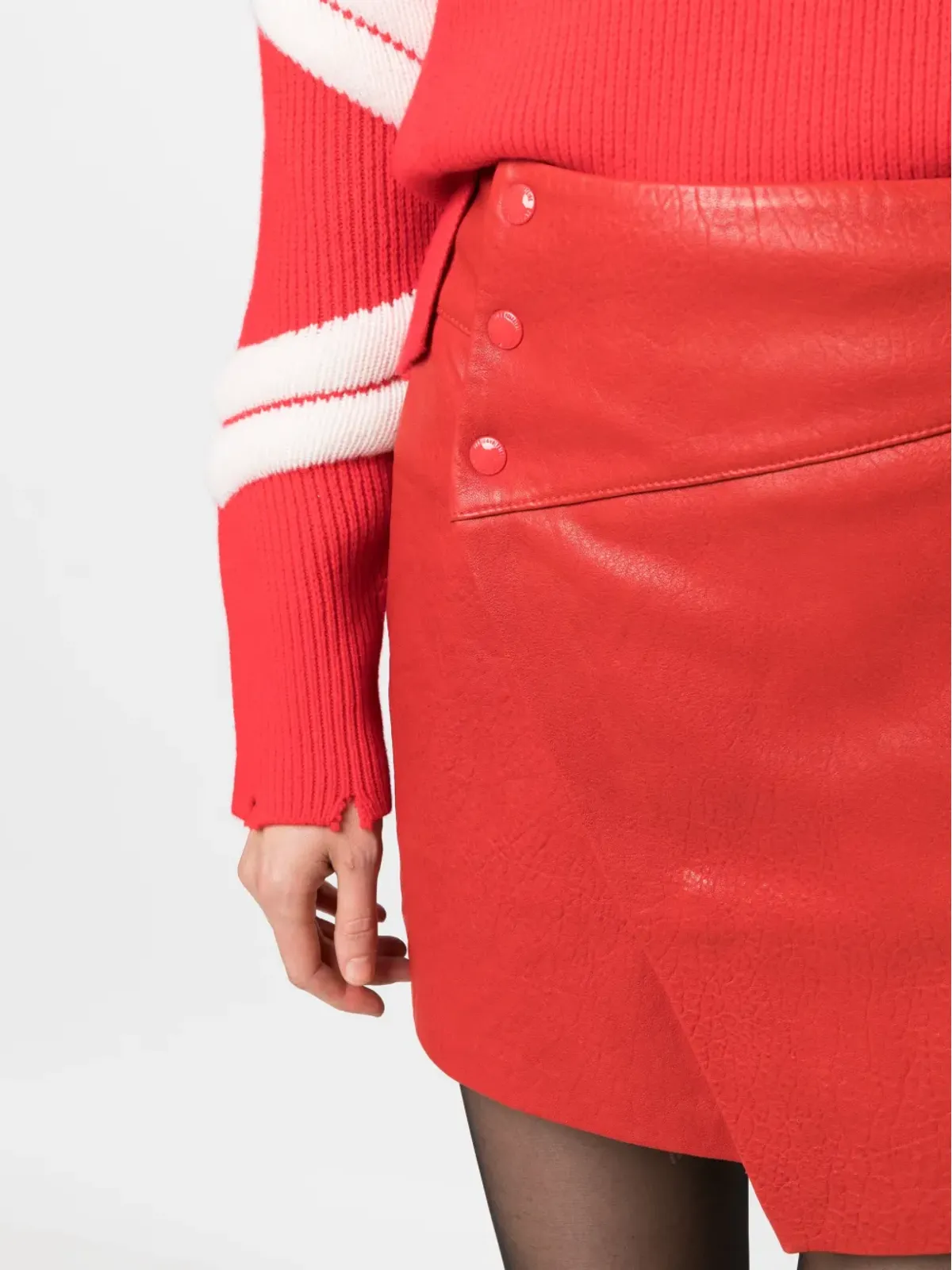Zadig&Voltaire ジュンコ・キュイール レザー ミニスカート - 画像5