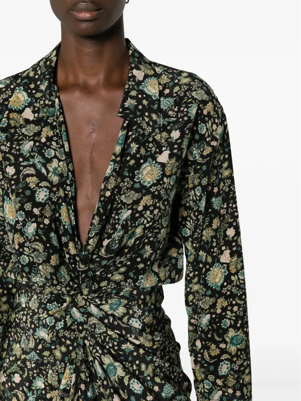 Zadig&Voltaire Rozo floral-print silk dress - Black - 画像5