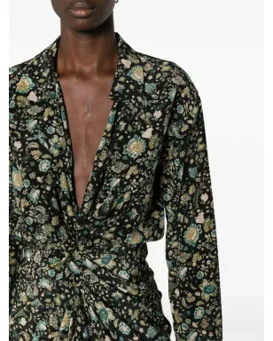 Zadig&Voltaire Rozo floral-print silk dress - Black - サムネイル5