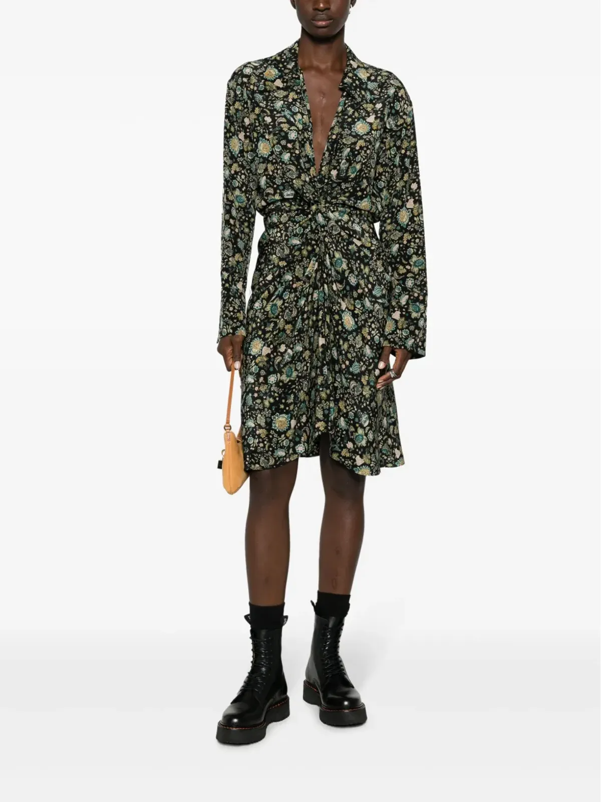Zadig&Voltaire Rozo floral-print silk dress - Black - 画像2