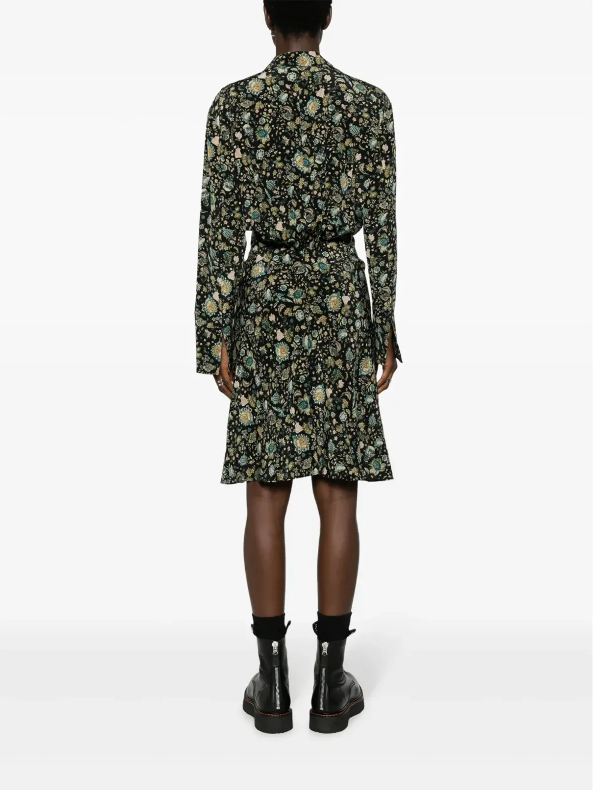 Zadig&Voltaire Rozo floral-print silk dress - Black - 画像4